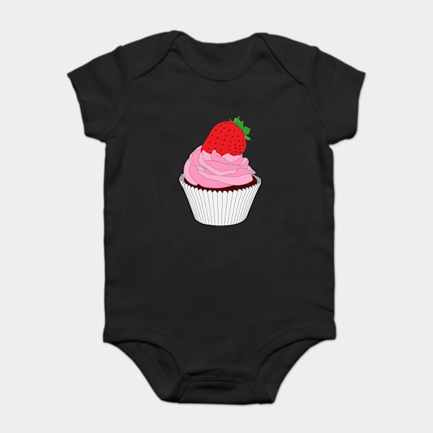 Strawberry Cupcakes Forever Baby Bodysuit by inbis